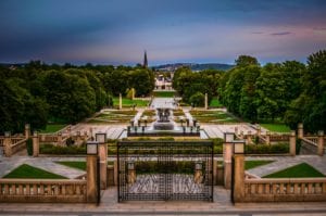 Overlooking the Vigeland Sculpture Park in Oslo, Norway.